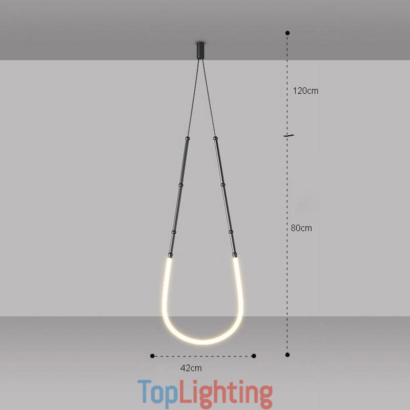 Pendant Light Creative Line Bamboo Ceiling Light Black Gold