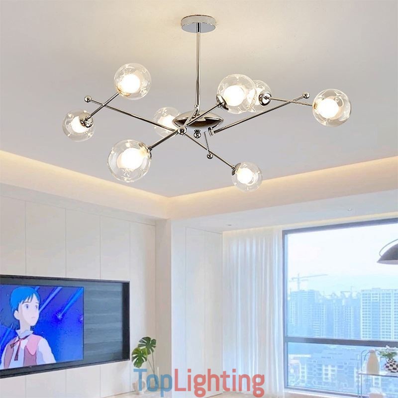 Glass Pendant Light European Style Simple Magic Beans Ceiling Light