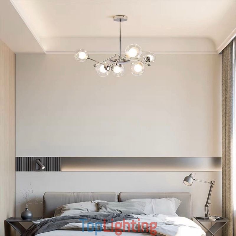 Glass Pendant Light European Style Simple Magic Beans Ceiling Light