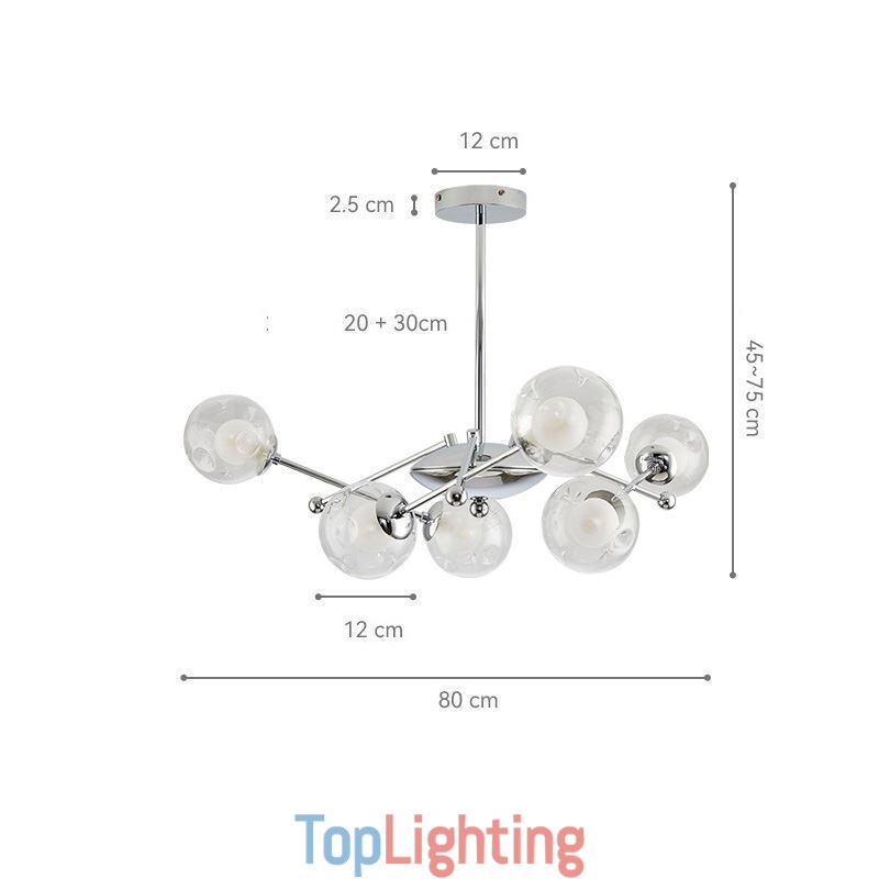 Glass Pendant Light European Style Simple Magic Beans Ceiling Light