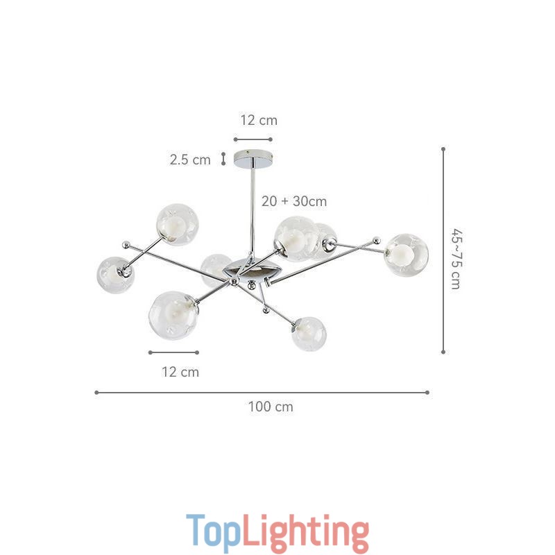 Glass Pendant Light European Style Simple Magic Beans Ceiling Light