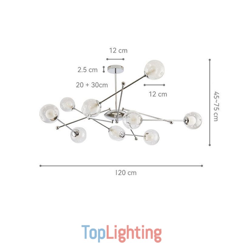 Glass Pendant Light European Style Simple Magic Beans Ceiling Light