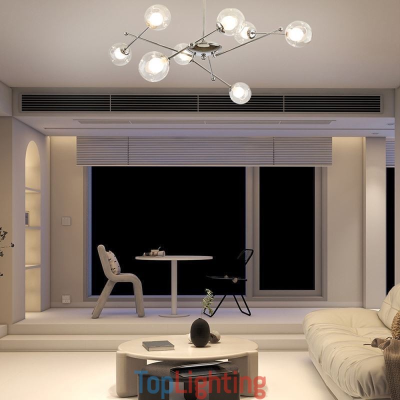 Glass Pendant Light European Style Simple Magic Beans Ceiling Light