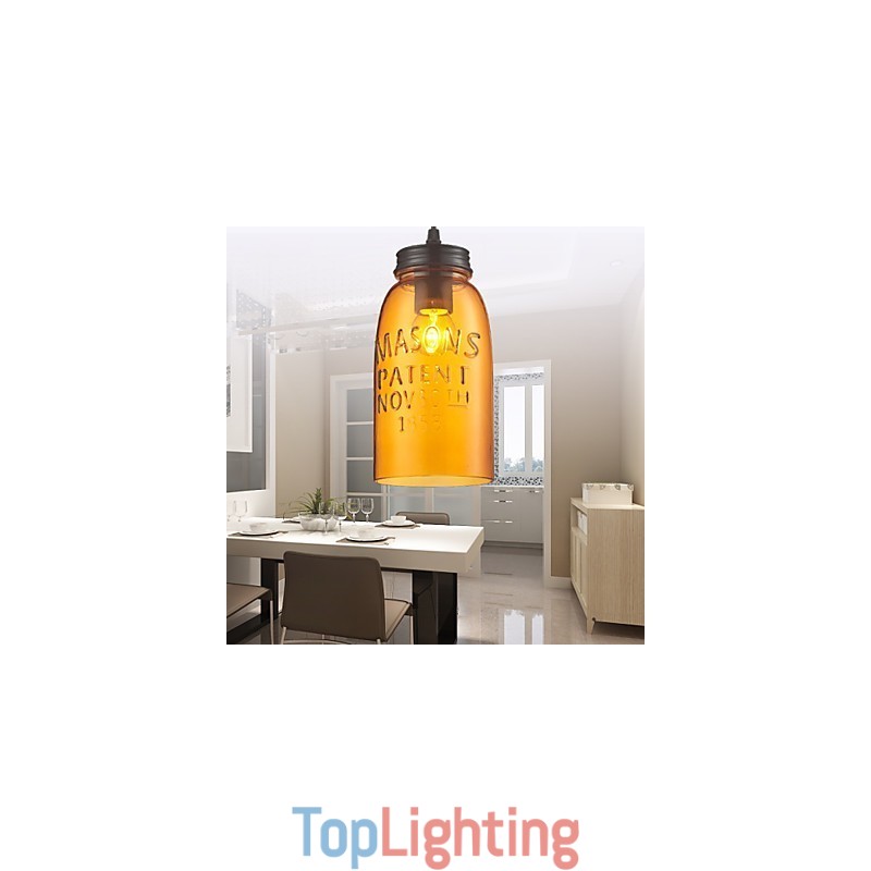 Pendant 1 Light Italy Style Transparent Electroplating