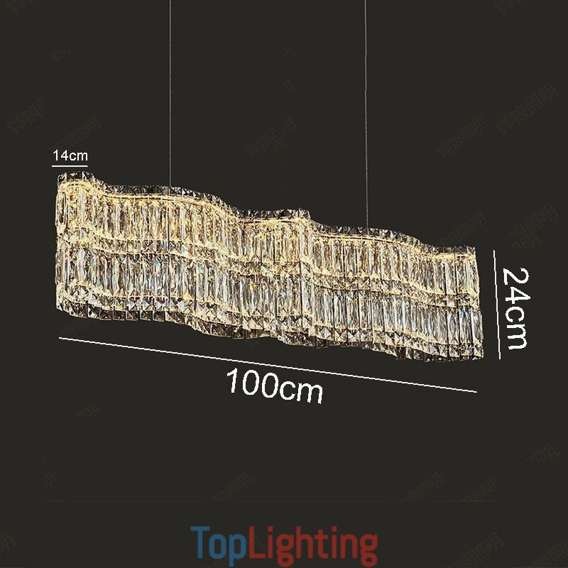 Long Crystal Pendant Light Luxury Decoration Ceiling Light