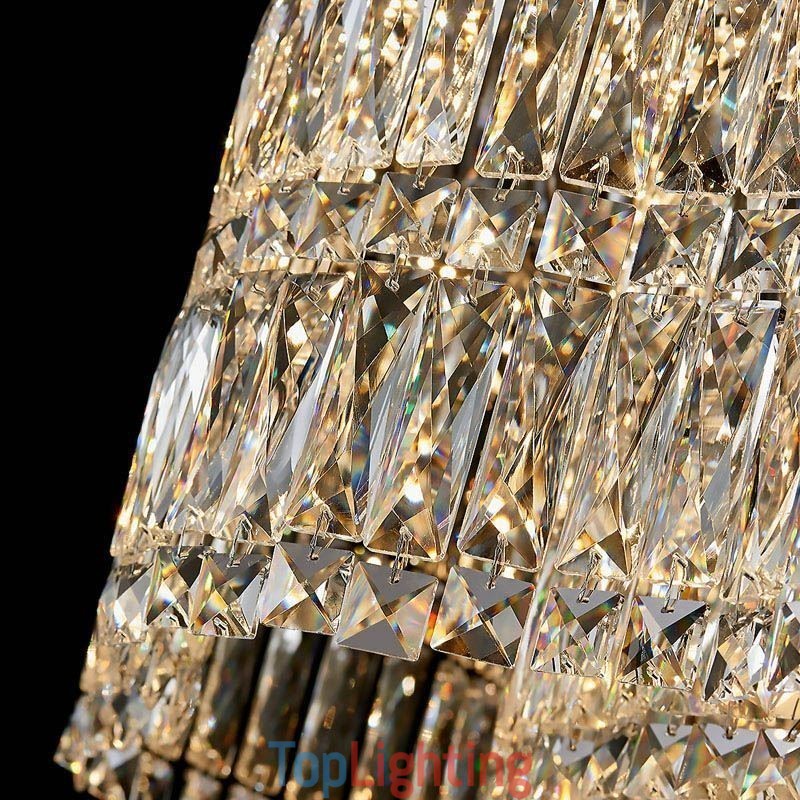 Long Crystal Pendant Light Luxury Decoration Ceiling Light