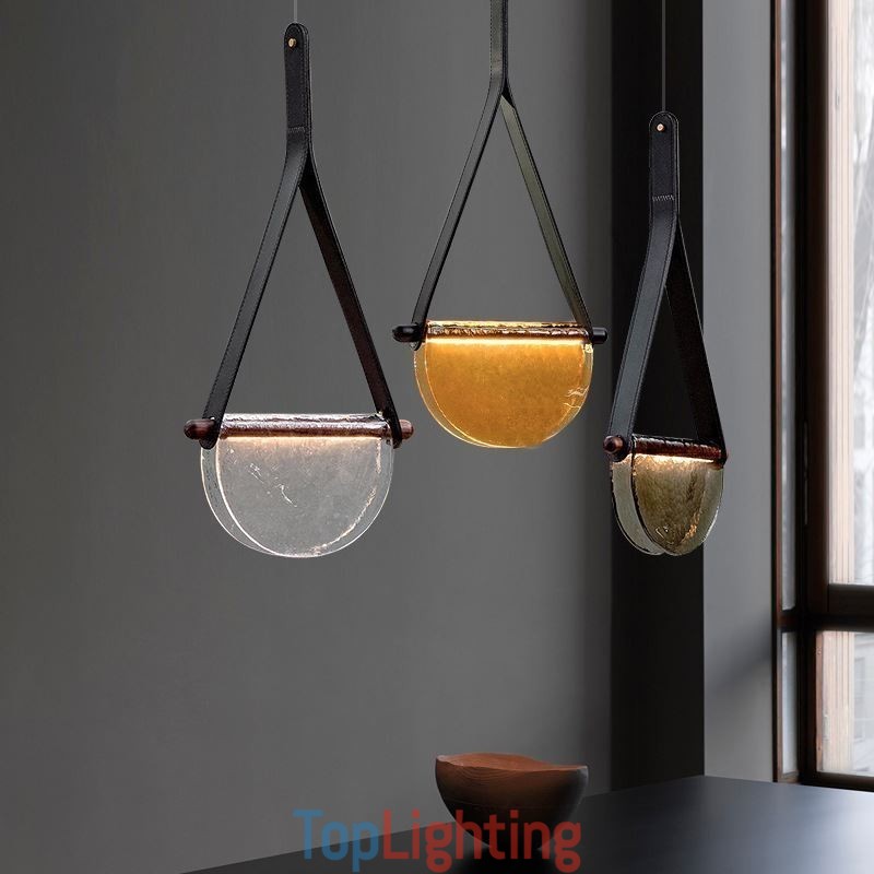 Pendant Light Modern Minimalist Belt Glass Ceiling Light