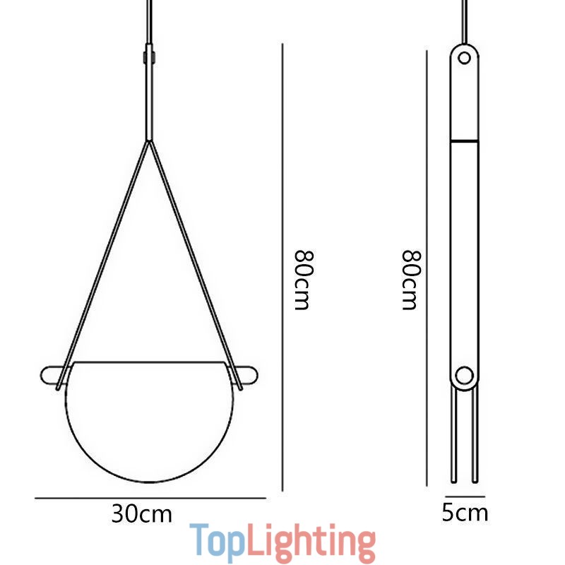 Pendant Light Modern Minimalist Belt Glass Ceiling Light