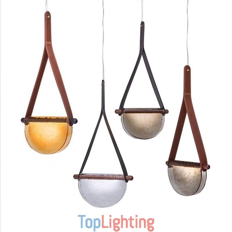 Pendant Light Modern Minimalist Belt Glass Ceiling Light