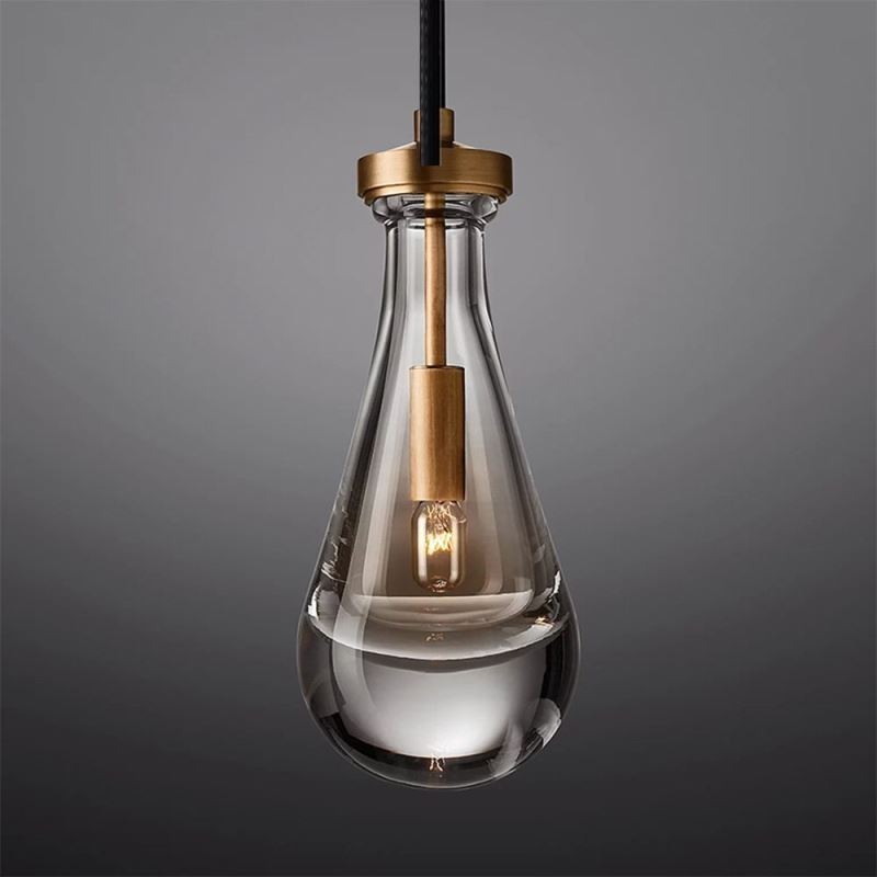 Water Drop Pendant Light Modern Minimalist Copper Art Ceiling Light