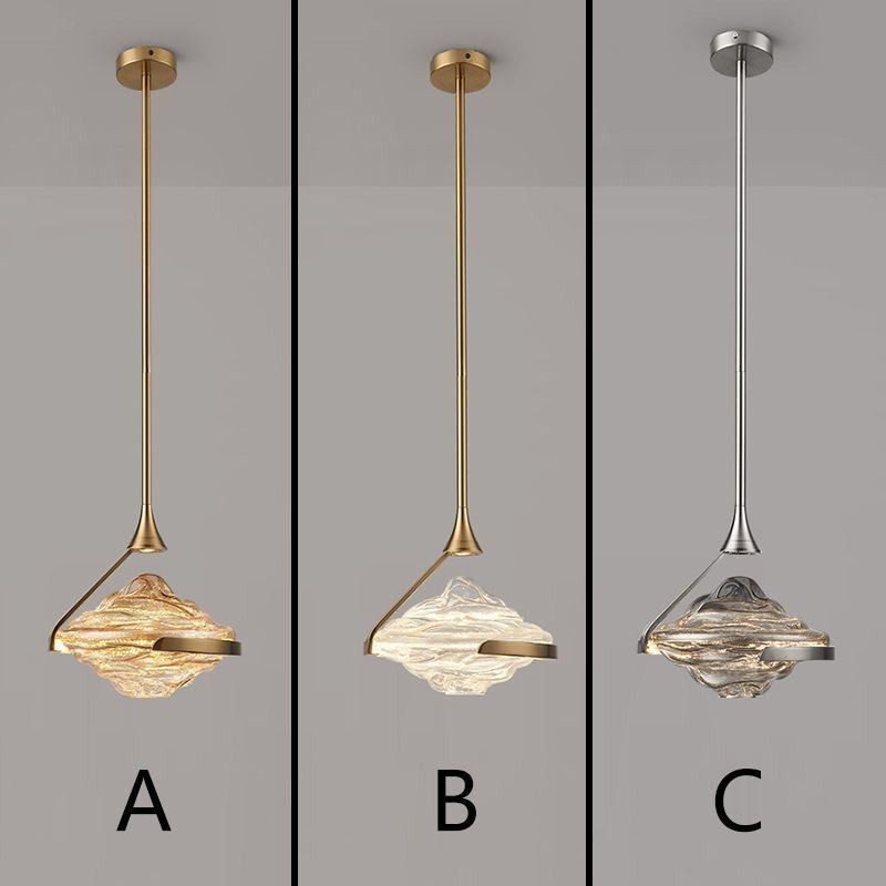 Pendant Light Modern Minimalist Wrought Iron Lava Glass Ceiling Light
