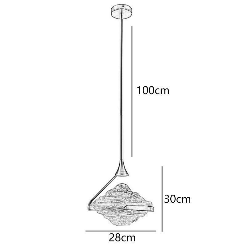 Pendant Light Modern Minimalist Wrought Iron Lava Glass Ceiling Light