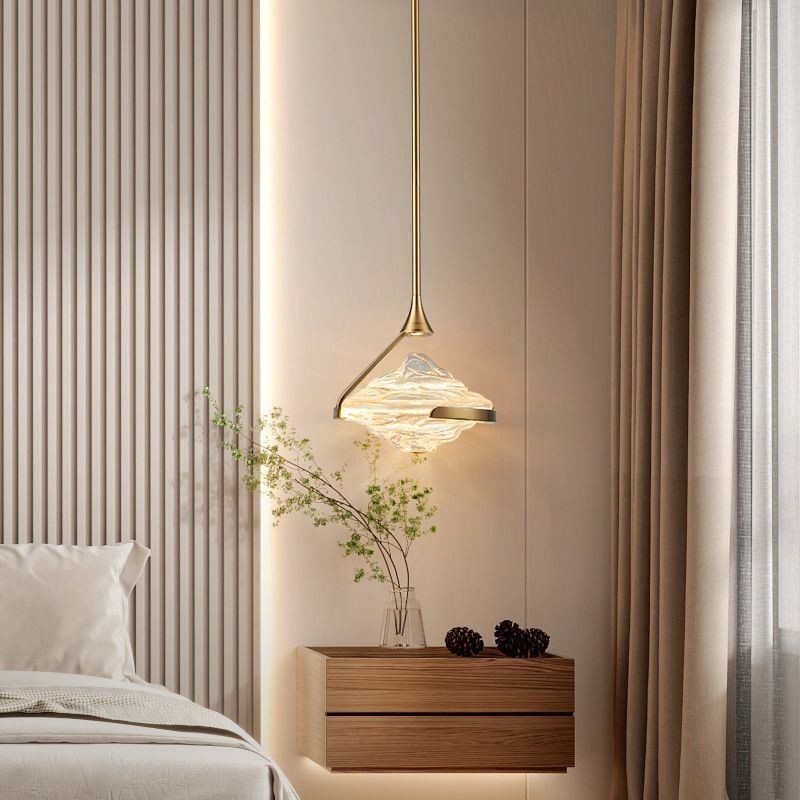 Pendant Light Modern Minimalist Wrought Iron Lava Glass Ceiling Light