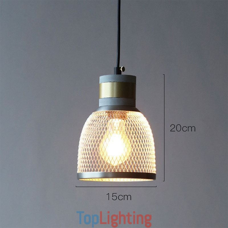 Black Pendant Light Cement Grid Light Country Retro Ceiling Light