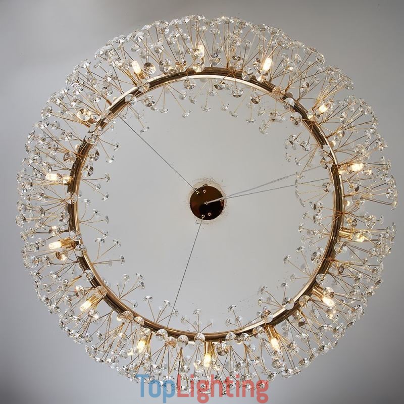 Pendant Light Modern Minimalist Wrought Iron Circular Sun Flower Ceiling Light