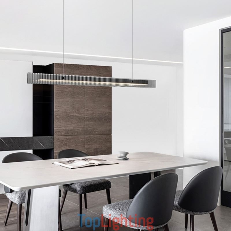 Pendant Light 100CM Glass Ceiling Light Stepless Dimmable With Remote Control
