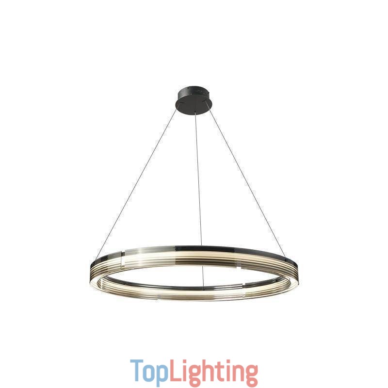 Pendant Light 60 80CM Circle Glass Ceiling Lamps Trichromatic Dimming