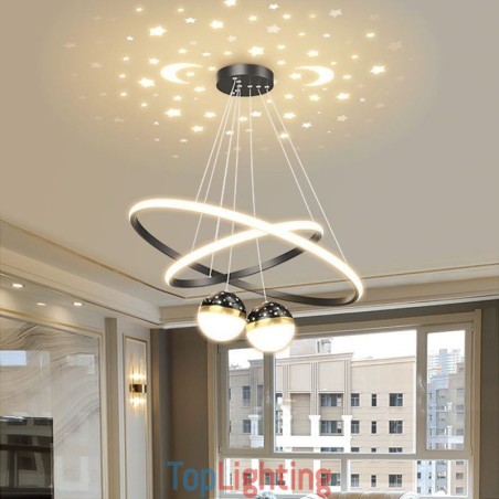 Modern Pendant Light Wrought Iron Silicone Double Circle Ring Ceiling Light Modern Pendant Light Wrought Iron Silicone Double Circle Ring Ceiling Light