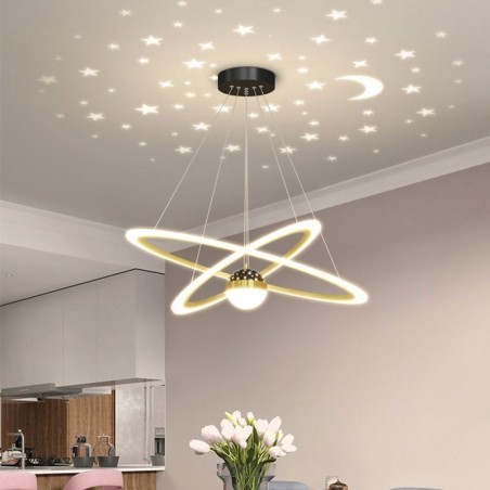Pendant Light Wrought Iron Acrylic Starry Sky Ring Ceiling Light Pendant Light Wrought Iron Acrylic Starry Sky Ring Ceiling Light