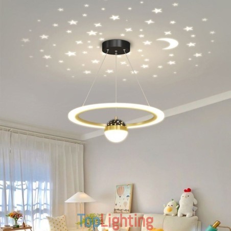 Pendant Light Minimalist Wrought Iron Acrylic Star Ring Ceiling Light Pendant Light Minimalist Wrought Iron Acrylic Star Ring Ceiling Light