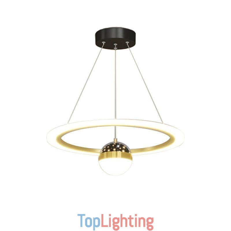 Pendant Light Minimalist Wrought Iron Acrylic Star Ring Ceiling Light