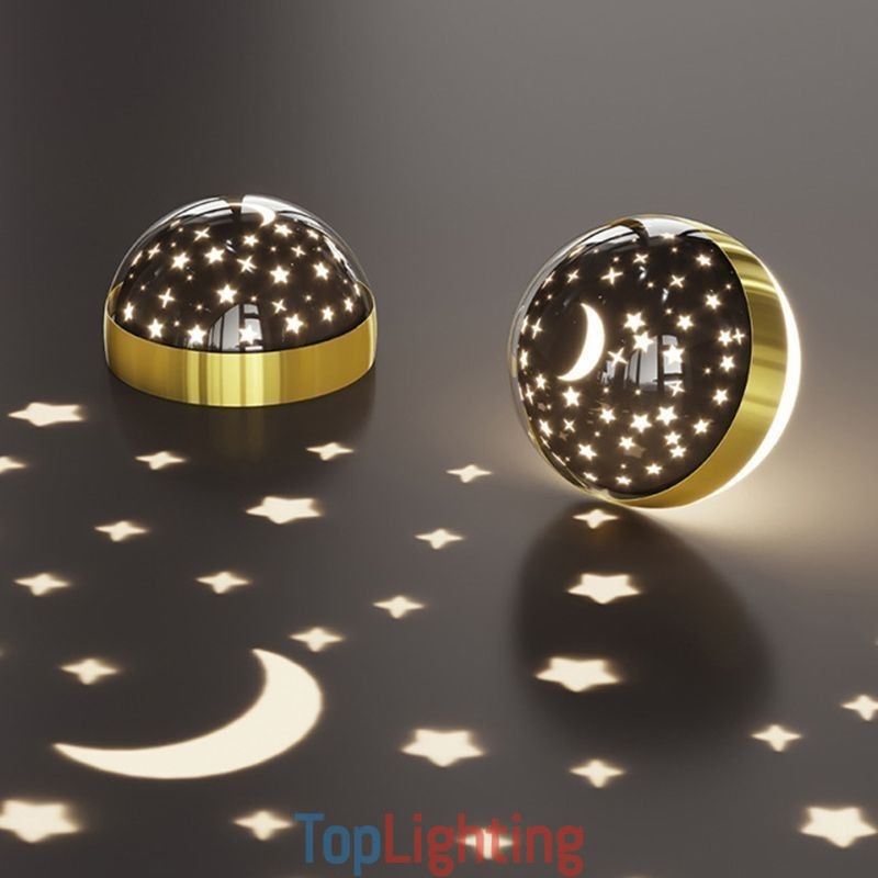 Pendant Light Minimalist Wrought Iron Acrylic Star Ring Ceiling Light