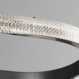 Pendant Light Wrought Iron Acrylic Ring Double Circle Ceiling Light