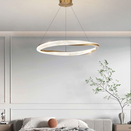 Pendant Light Wrought Iron Acrylic Ring Single Circle Ceiling Light Pendant Light Wrought Iron Acrylic Ring Single Circle Ceiling Light