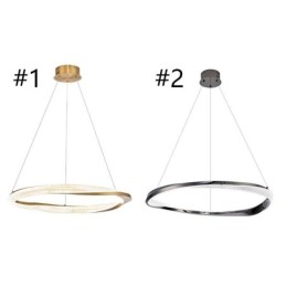 Pendant Light Wrought Iron Acrylic Ring Single Circle Ceiling Light