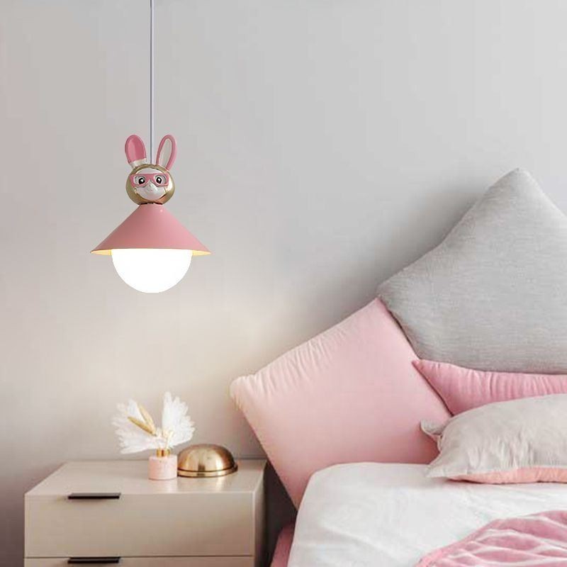 Pendant Light Modern Minimalist G9 Wrought Iron Rabbit Calf Resin Ceiling Light