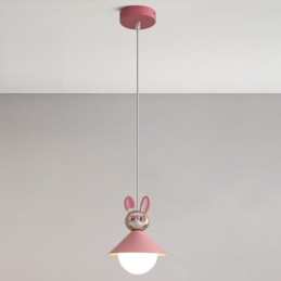 Pendant Light Modern Minimalist G9 Wrought Iron Rabbit Calf Resin Ceiling Light