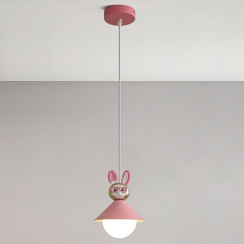 Pendant Light Modern Minimalist G9 Wrought Iron Rabbit Calf Resin Ceiling Light