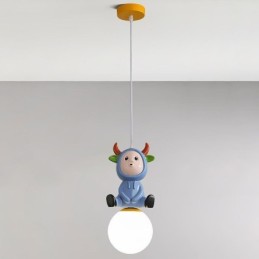 Pendant Light Modern Minimalist G9 Wrought Iron Rabbit Calf Resin Ceiling Light