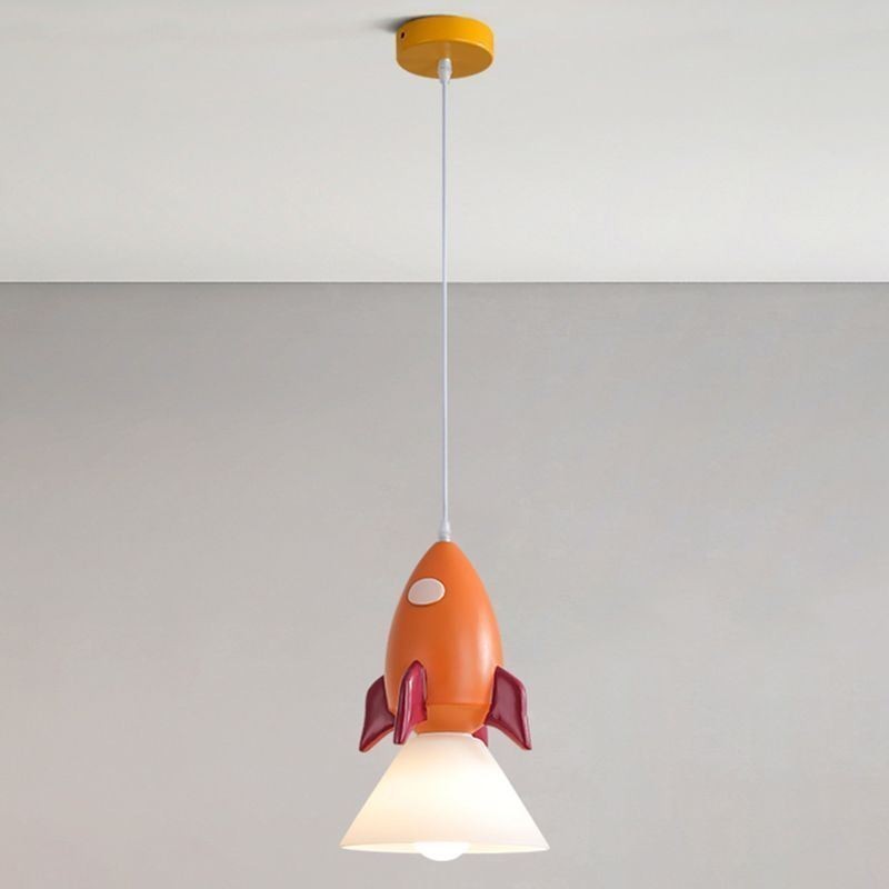 Minimalist Pendant Light Wrought Iron Moon Landing Small Ceiling Light