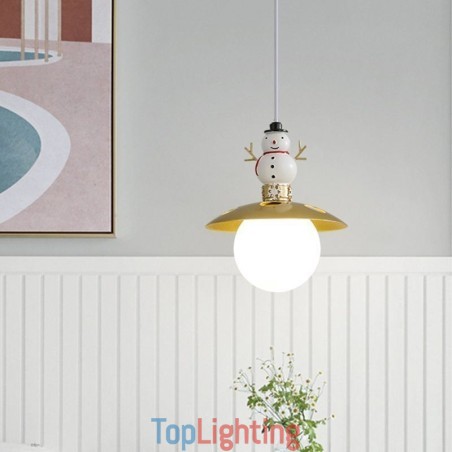 Modern Pendant Light Simple G9 Wrought Iron Resin Snowman Ceiling Light Modern Pendant Light Simple G9 Wrought Iron Resin Snowman Ceiling Light