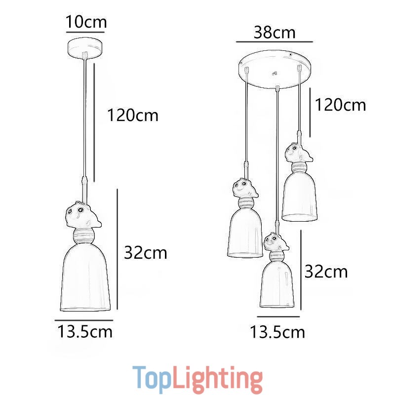 Modern Pendant Light Wrought Iron Pink Resin Piggy Ceiling Light