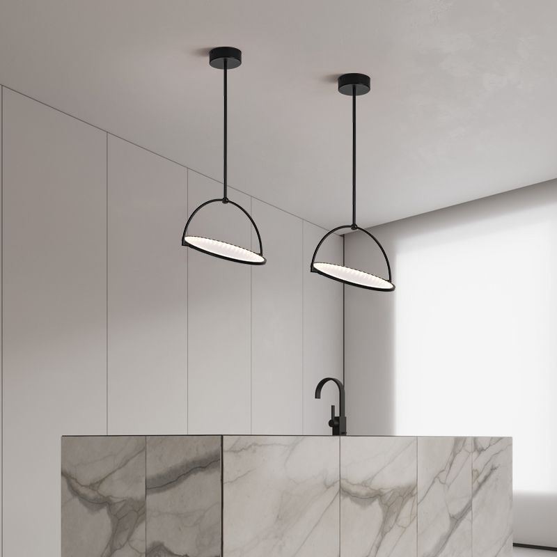 Nordic Pendant Light Creative Wrought Iron Ring Ceiling Light