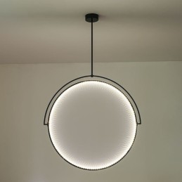 Nordic Pendant Light Creative Wrought Iron Ring Ceiling Light