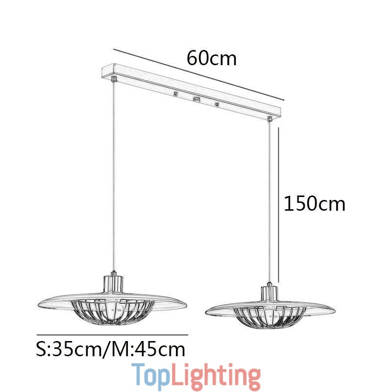 Nordic Pendant Light Creative Wrought Iron Disc Ceiling Light