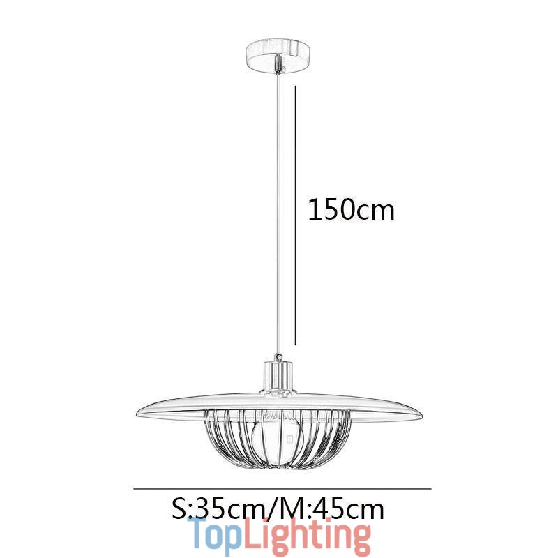 Nordic Pendant Light Wrought Iron Creative Disc Ceiling Lamps