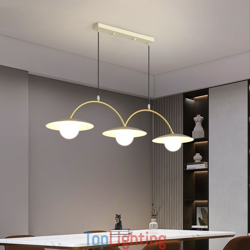 Nordic Pendant Light Creative G9 Wrought Iron Wave Ceiling Light