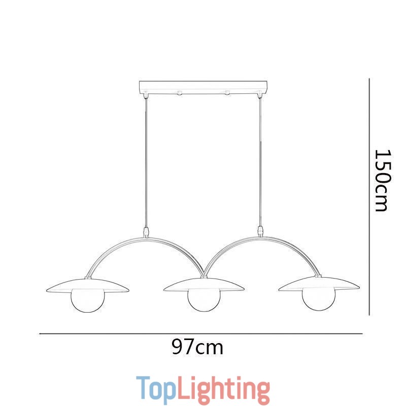 Nordic Pendant Light Creative G9 Wrought Iron Wave Ceiling Light