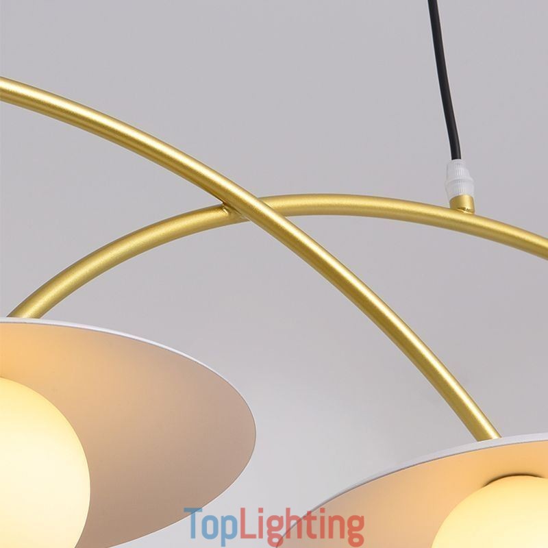 Nordic Pendant Light Creative G9 Wrought Iron Wave Ceiling Light