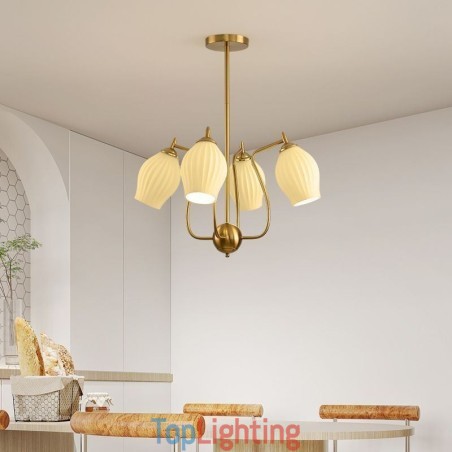Nordic Pendant Light Creative Wrought Iron Copper Natural Color Stamen Ceiling Light Nordic Pendant Light Creative Wrought Iron Copper Natural Color Stamen Ceiling Light