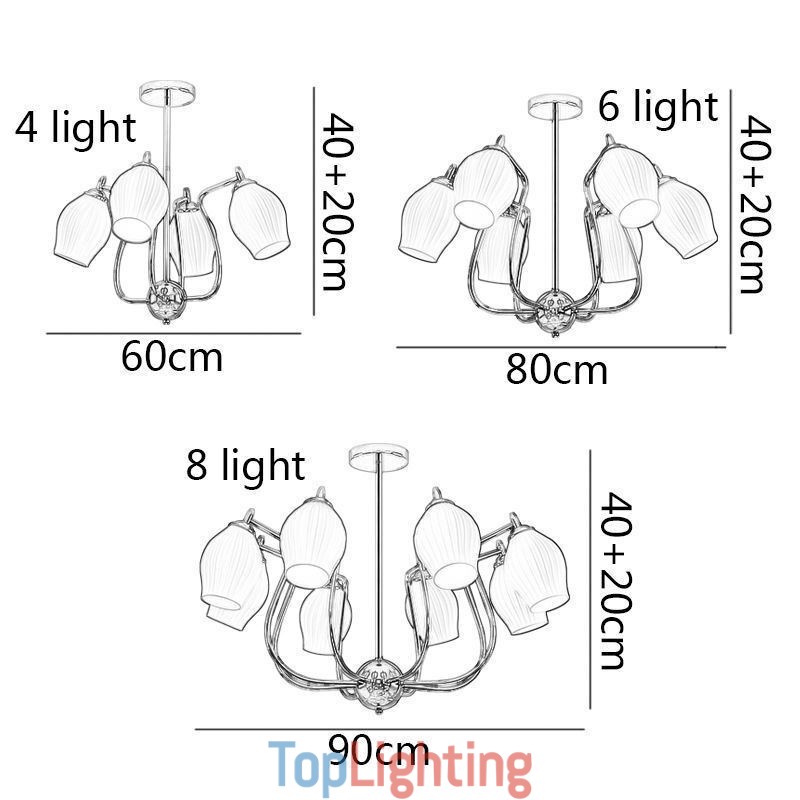 Nordic Pendant Light Creative Wrought Iron Copper Natural Color Stamen Ceiling Light