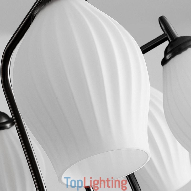 Nordic Pendant Light Creative Wrought Iron Gun Black Stamen Ceiling Light