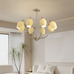 Nordic Pendant Light Creative Wrought Iron Sand Nickel Flower Stamen Ceiling Light