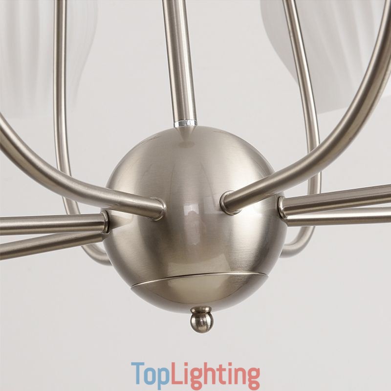 Nordic Pendant Light Creative Wrought Iron Sand Nickel Flower Stamen Ceiling Light