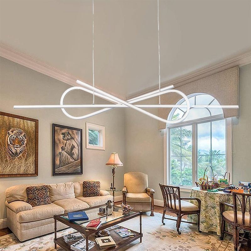 Simple Pendant Light Aluminum Art Bowknot Ceiling Light