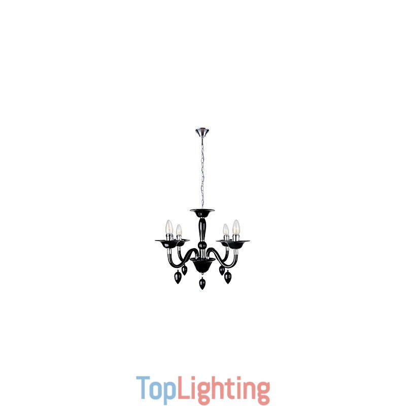 Modern Black Chandelier with 4 light